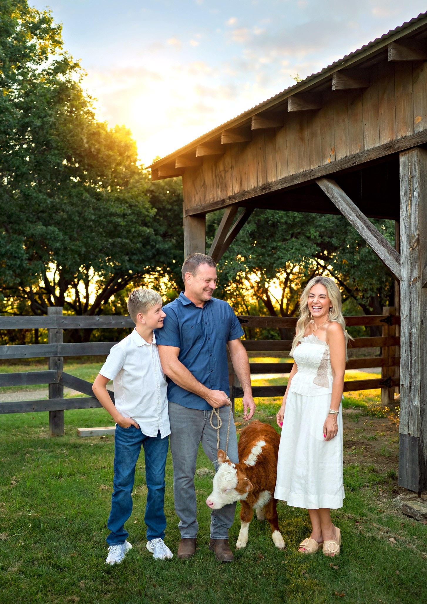 Erik, Brenda and Noah Spencer — owners of Birdcreek Roofing DFW